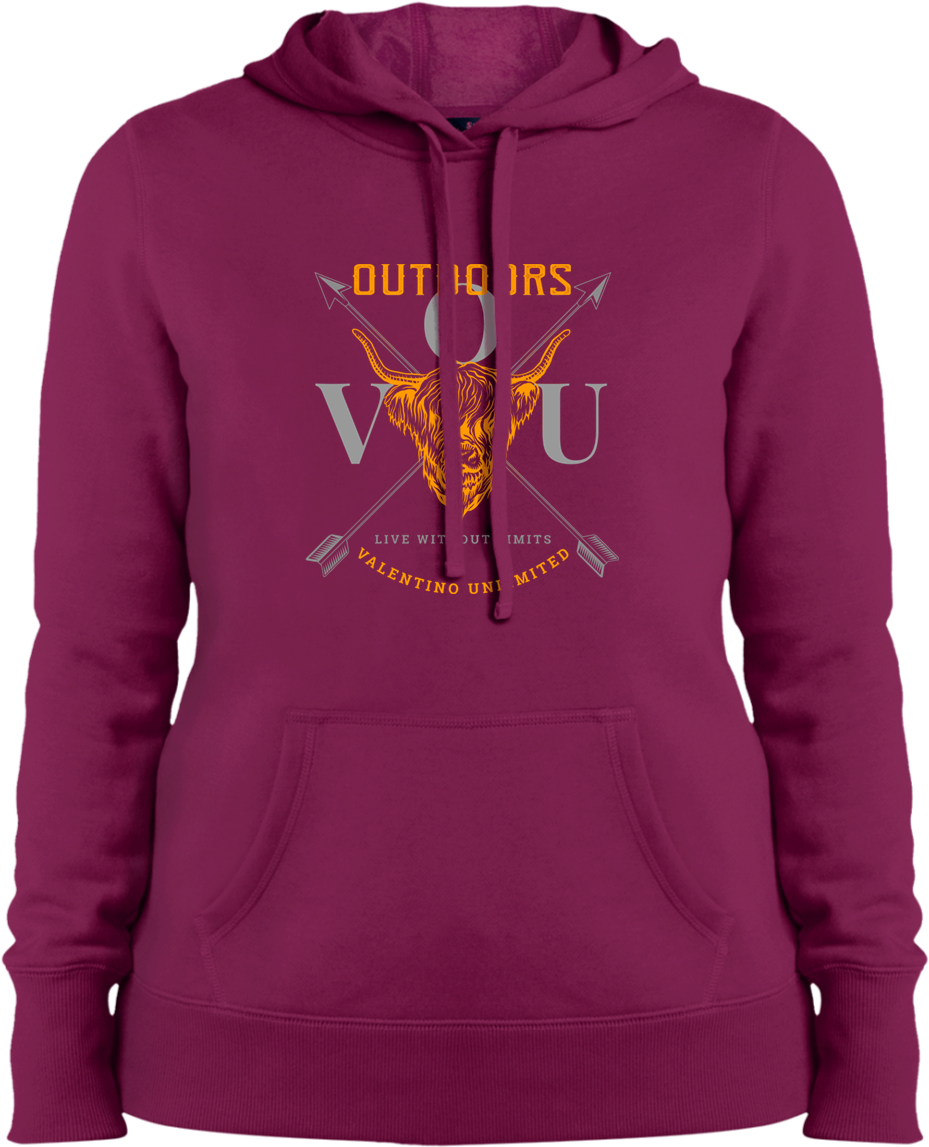 Vuo Bull And Crossed Arrows Ladies' Pullover Hooded - 6lack Pronounced Black-shirt Limited Edition (1155x1155), Png Download