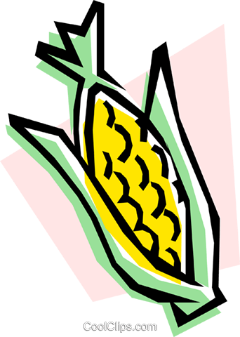 Corn On The Cob Royalty Free Vector Clip Art Illustration (342x480), Png Download