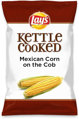Wouldn't Mexican Corn On The Cob Be Yummy As A Chip - Lays Kettle Cooked Potato Chips, Creamy Mediterranean (308x423), Png Download