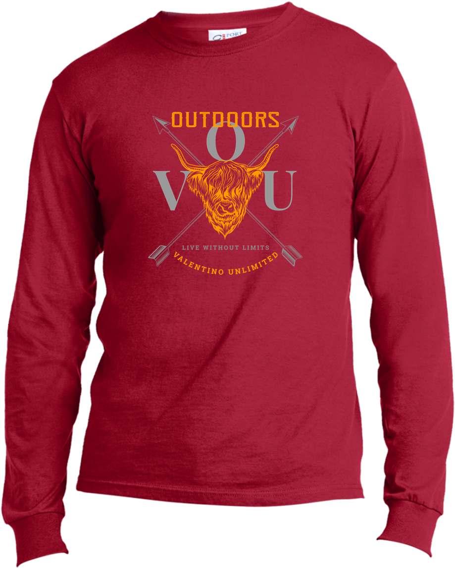Vuo Bull And Crossed Arrows Ls Made In The Us T-shirt - T-shirt (1155x1155), Png Download