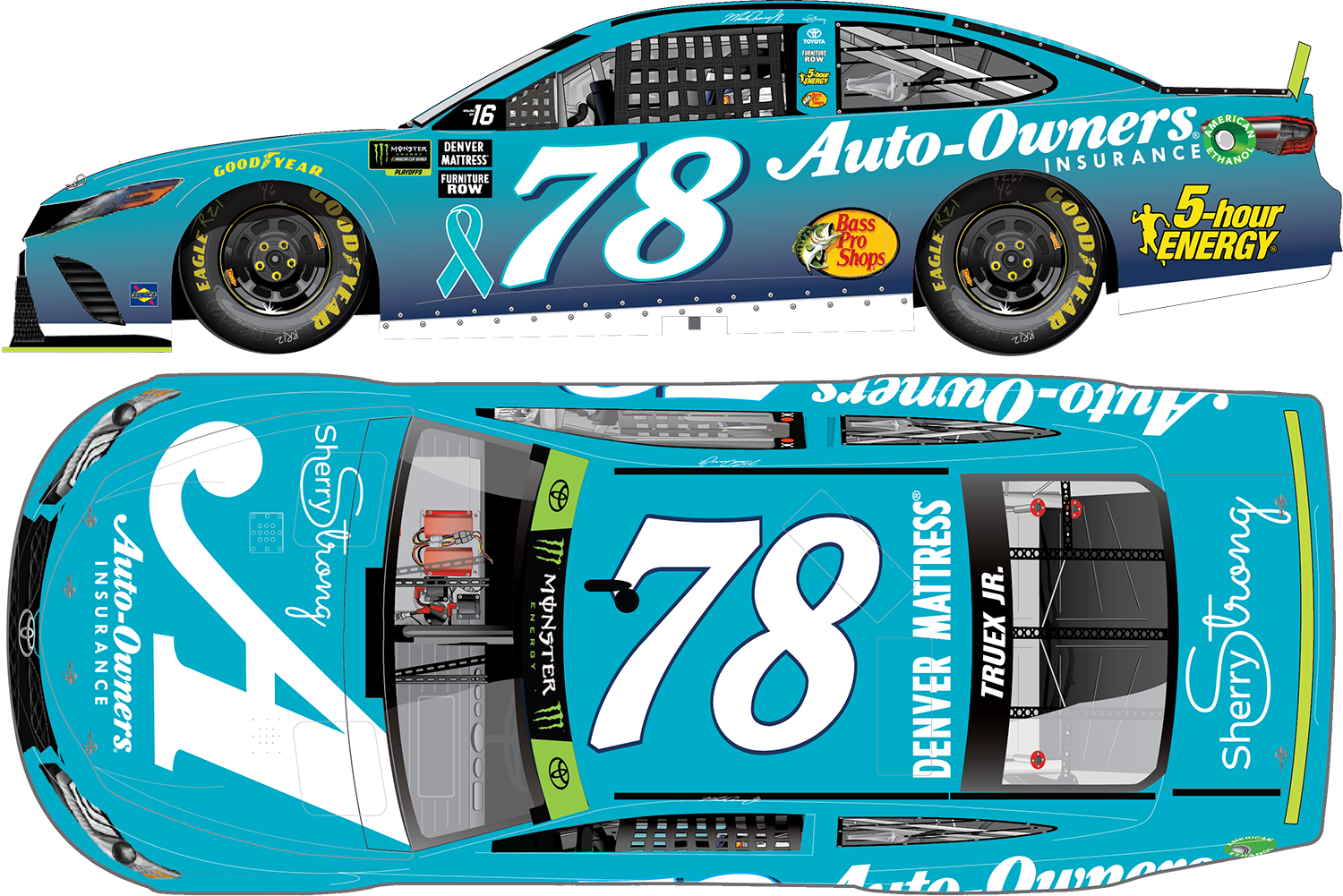 1, Driver - Action Racing Martin Truex Jr 2017 #78 Auto-owners (1500x1001), Png Download