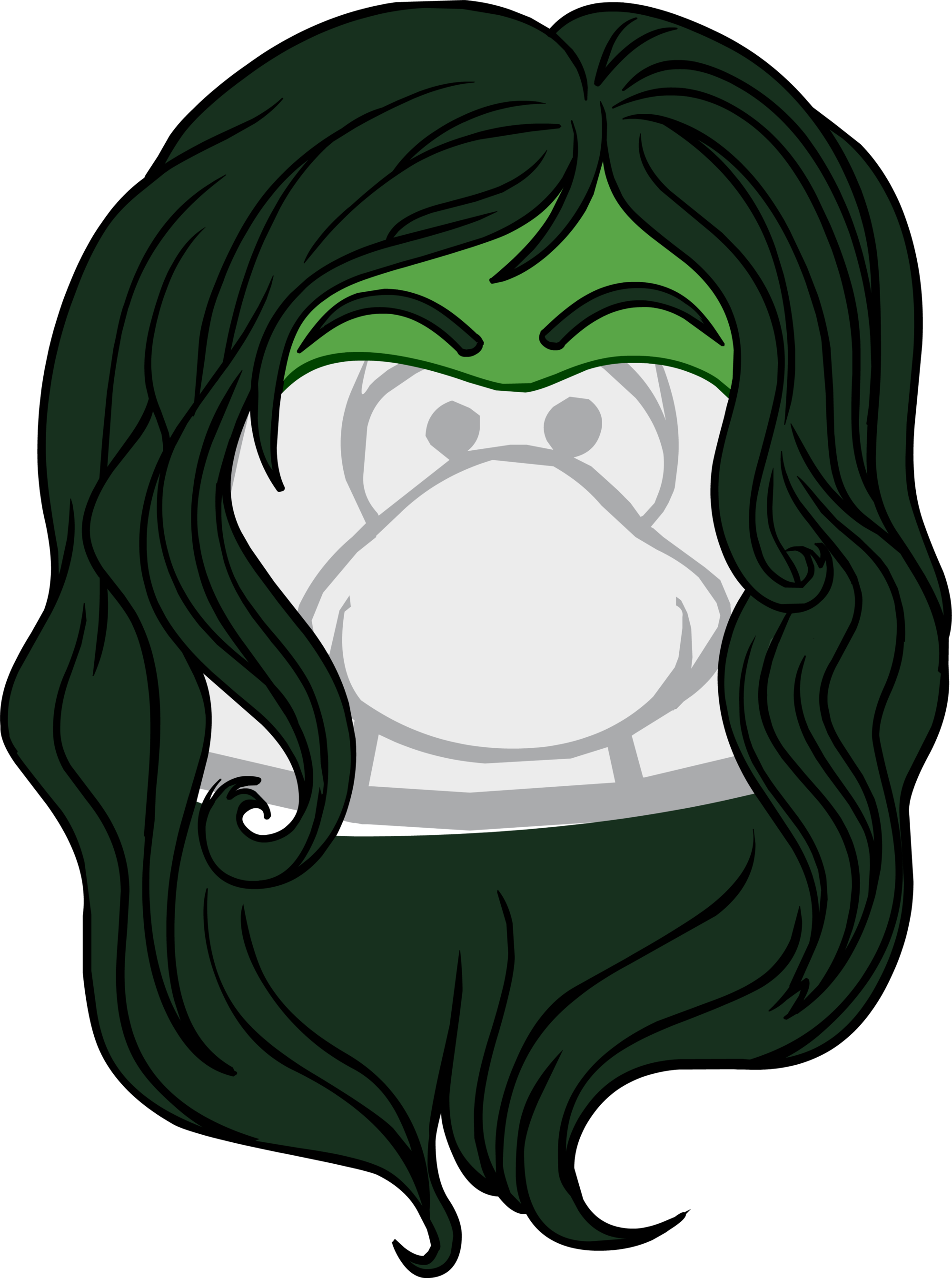 The She Hulk Club Penguin Wiki Fandom Powered By Wikia - Mascara Mulher Hulk (2000x2685), Png Download