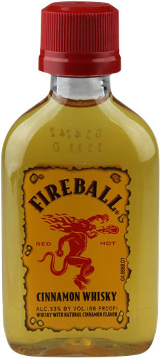 Fireball Cinnamon Whisky - Fireball Cinnamon Whisky 50ml (268x600), Png Download