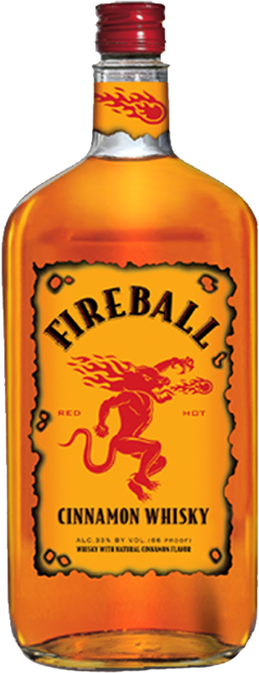 Fireball Cinnamon Whiskey 1.75 L (313x800), Png Download