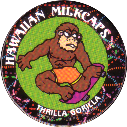 Worlds Of Fun Hawaiian Milkcaps > Thrilla Gorilla 06 - Hawaii (500x500), Png Download