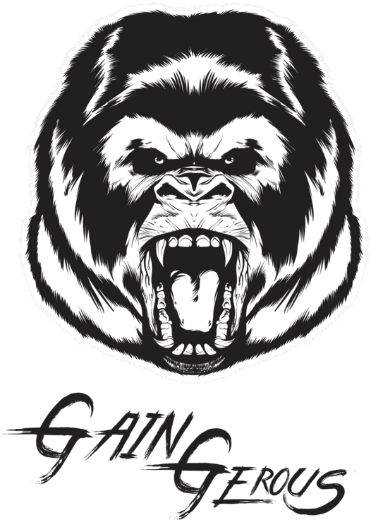 Drawn Gorilla Buff - Gorilla (600x848), Png Download