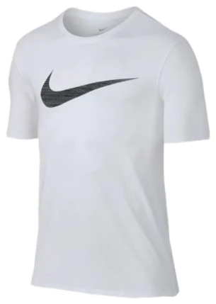 Nike Mens Dry Swoosh Tee Shirt Size Large White 839993-100 - Nike (504x428), Png Download
