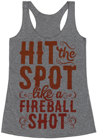 Hit The Spot Like A Fireball Shot Racerback Tank Top - I'm Really Into Yoga (and By Yoga I Mean Drinking Wine (484x484), Png Download