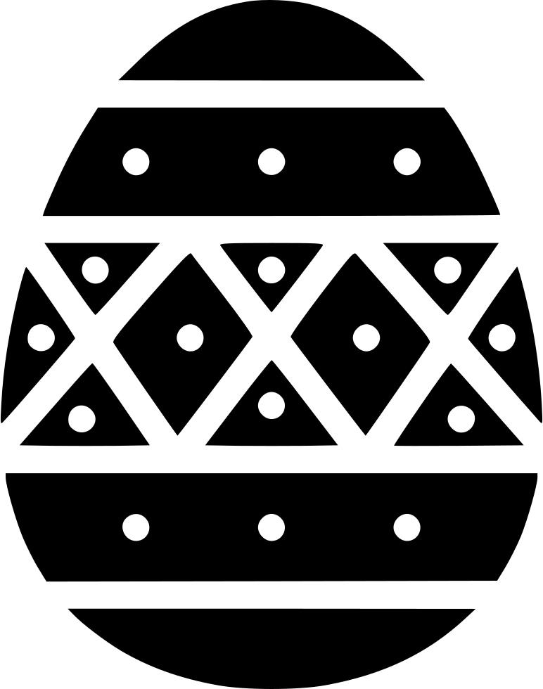 Paschal Egg Decorated Decoration Dots Stripes Comments - Library (772x980), Png Download