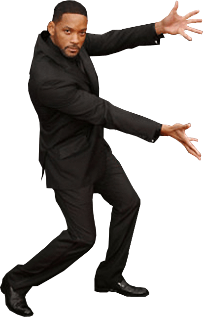 At The Movies - Will Smith Meme Tada (412x641), Png Download