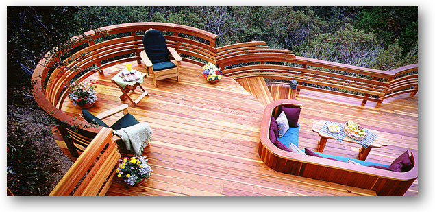 Csl Redwood Deck - Redwood Lumber (635x309), Png Download