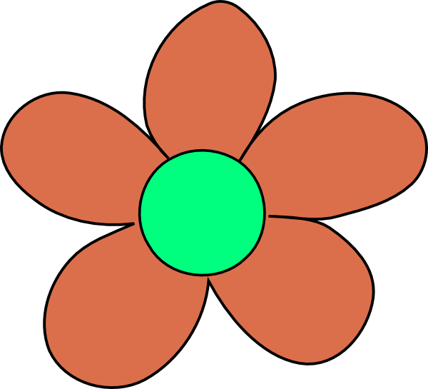 Orange Flower (600x545), Png Download