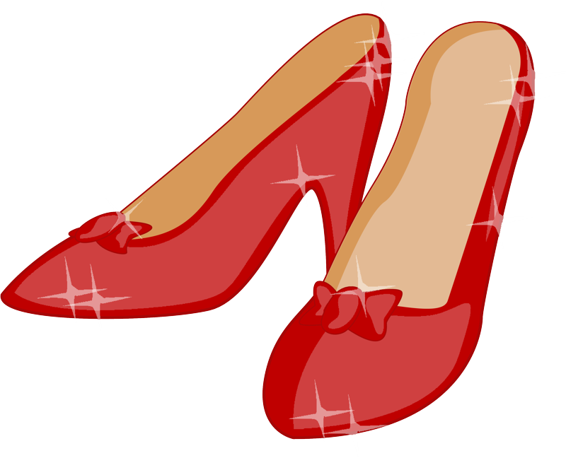 Ruby Slippers Clipart (800x648), Png Download