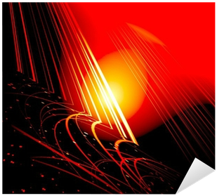 Yellow Glow On Red-black Background Sticker • Pixers® - Fondo Rojo Negro Y Amarillo (400x400), Png Download