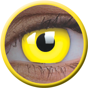 Uv Glow Yellow 3 Months - Colourvue Glow Yellow Contact Lenses (365x366), Png Download