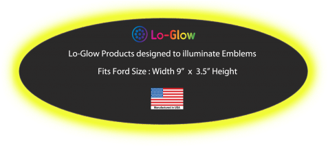Yellow Smd Led 9" Ford Oval Emblem Lighting Accessory - Circle (500x500), Png Download