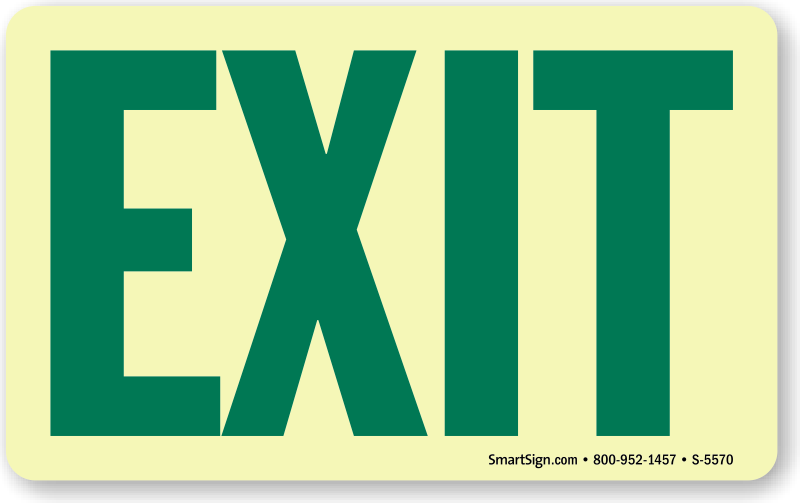 Zoom, Price, Buy - Exit Sign Transparent (800x503), Png Download