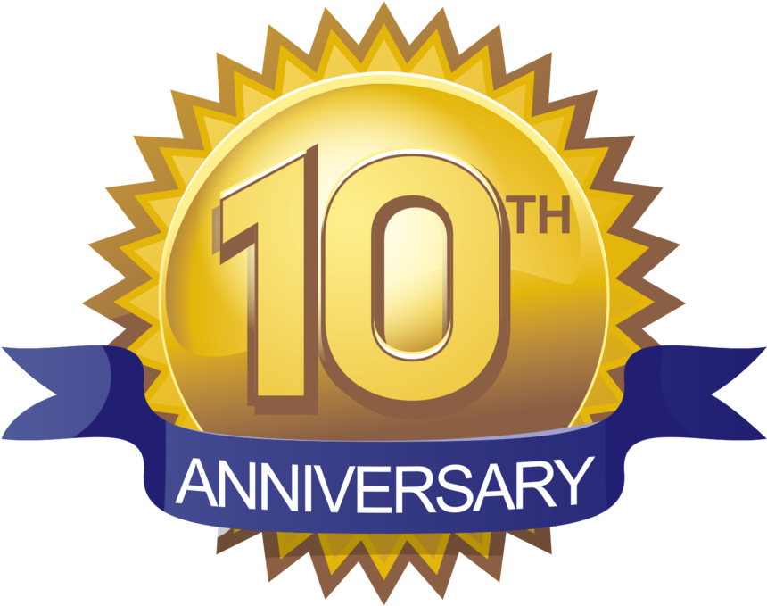 10 Wedding Anniversary Png (1000x849), Png Download