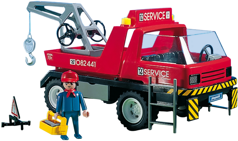 Classic Edition Tow-truck - Playmobil: Classic Edition Tow Truck 7296 (940x658), Png Download