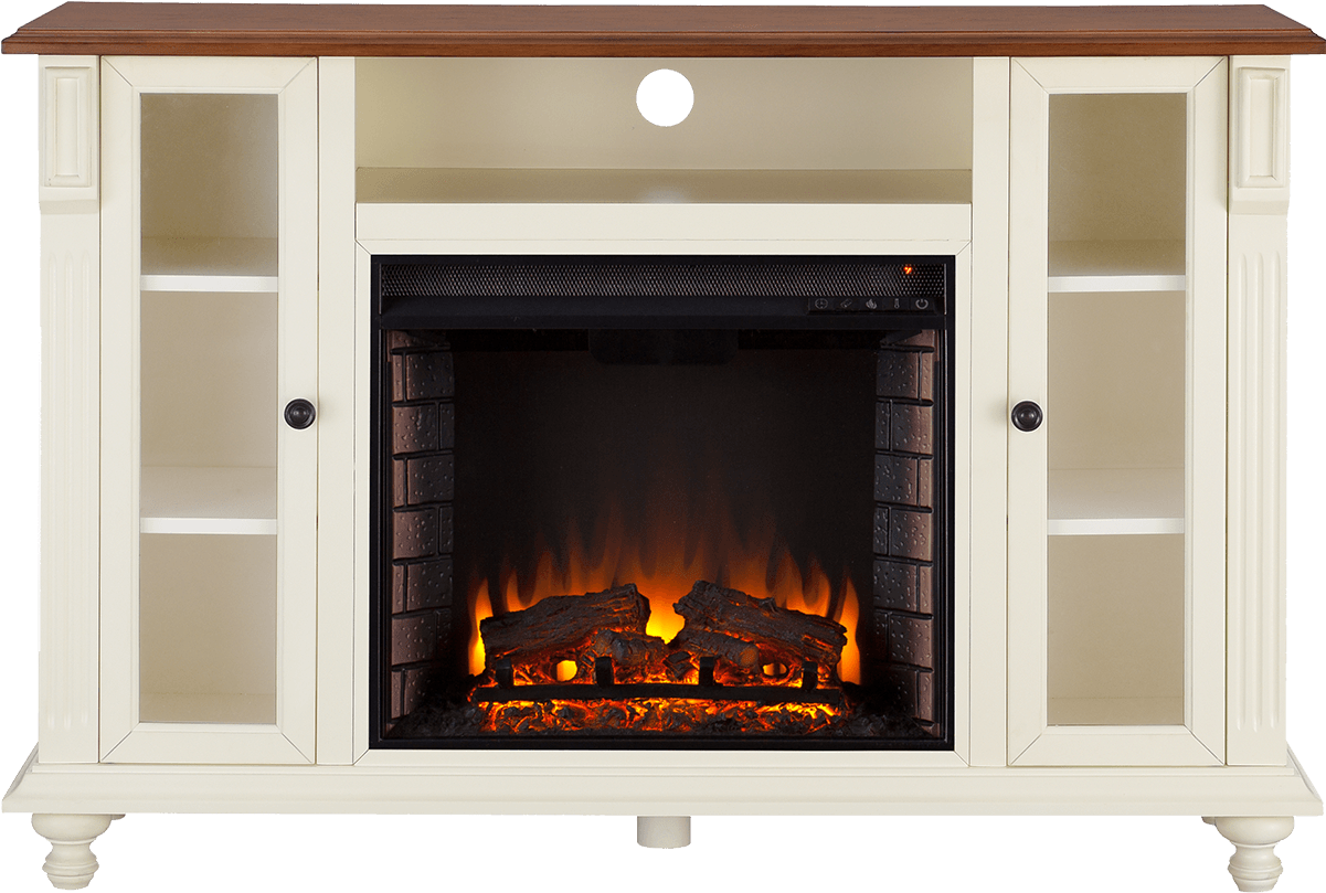 Electric Fireplace Heater Antique Tv Stand Storage (1200x1200), Png Download
