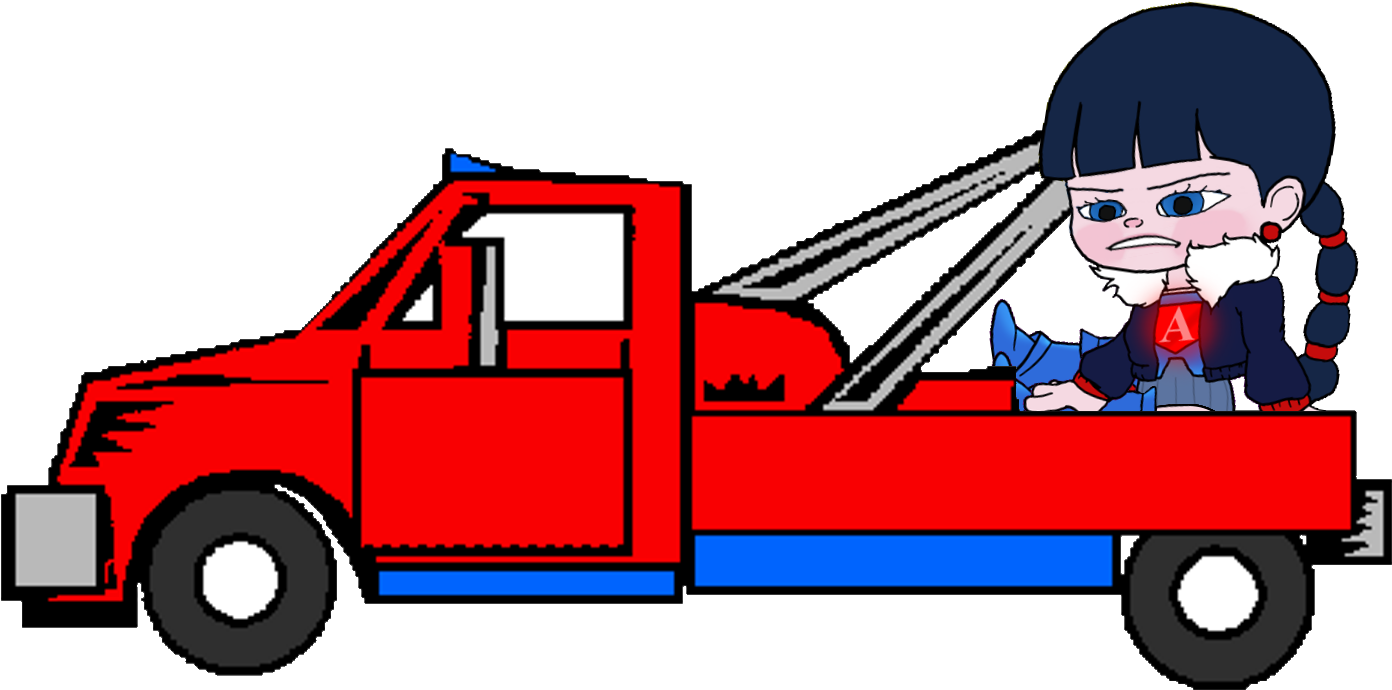 Adorabeezle In A Tow Truck 2 - Cartoon (1505x714), Png Download