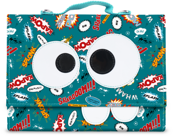 Les Skewies - Pouchji, The Pencil Pouch - Pattern Comics (600x485), Png Download