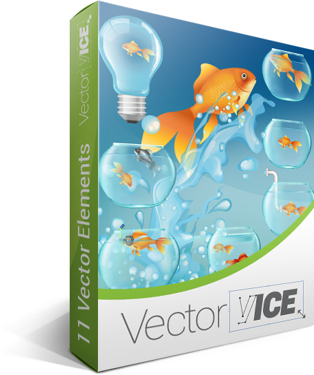Gold Fish Vector Pack - Vector Graphics (461x563), Png Download