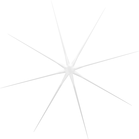 Star Glow Png - Monochrome (744x605), Png Download