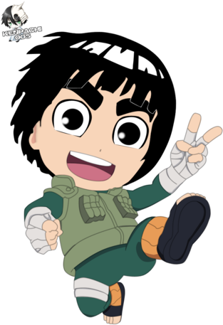 Rock Lee - Naruto Chibi Rock Lee (333x500), Png Download