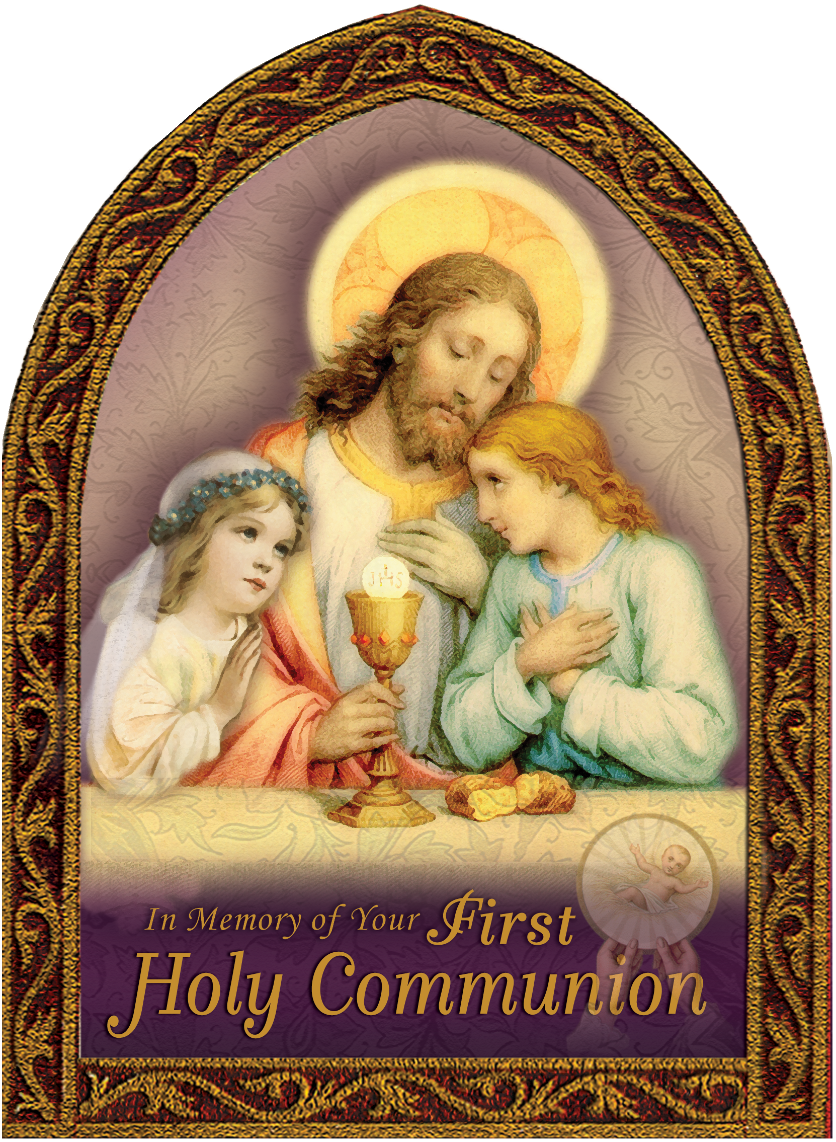 Holy First Communion Greeting Card - First Holy Communion Cards (1800x2400), Png Download
