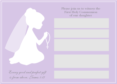 Error Message - First Communion Invitations For Girls (400x400), Png Download