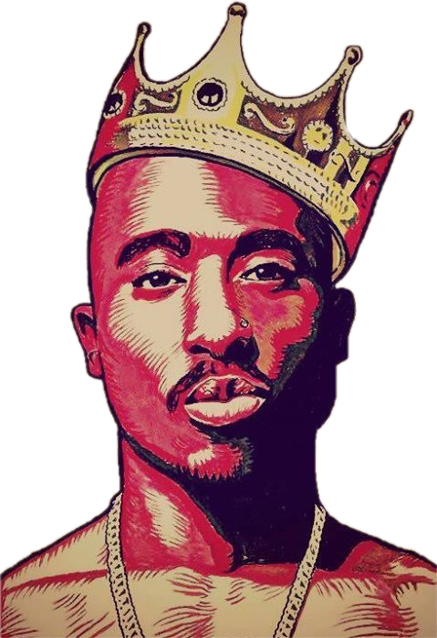 Report Abuse - Tupac Drawing With Color (479x700), Png Download
