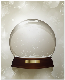 Empty Snowglobe Against A Bright Defocused Background - Snow Globe Stock (400x400), Png Download