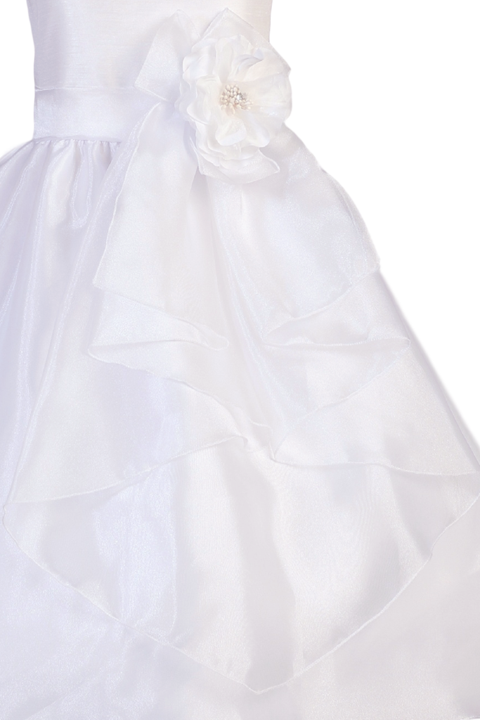 Crystal Organza & Shantung First Holy Communion Dress - Dress (683x1024), Png Download