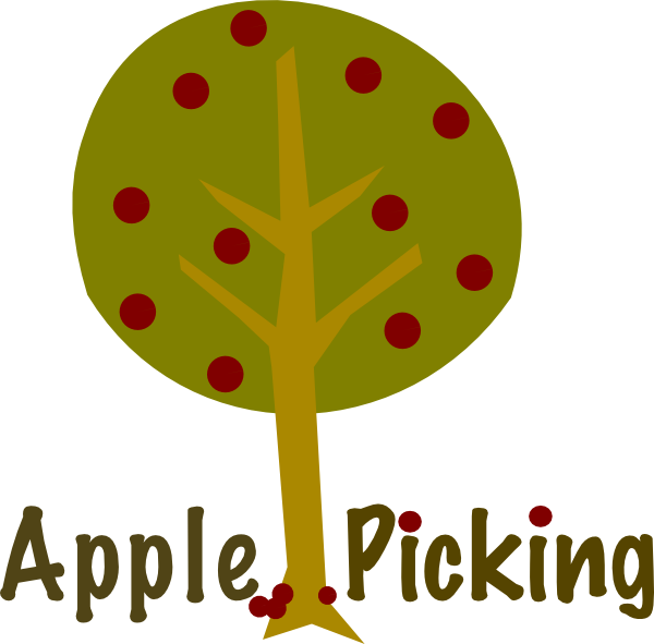 Candy Cane Border Clipart - Free Clipart Apple Picking (600x591), Png Download