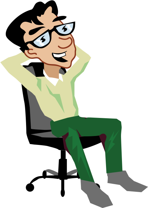 Worker Vector Png - Male Character Office Transparent (698x698), Png Download