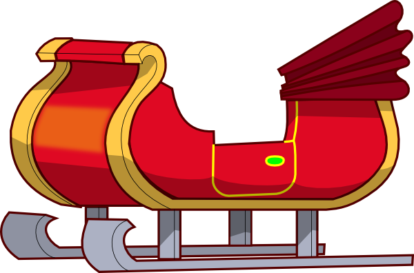 Sleigh Clipart Empty - Sleigh Clipart (600x396), Png Download