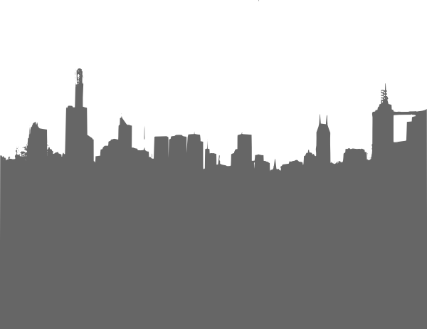High - City Vector Png Grey (600x462), Png Download