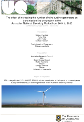The Effect Of Increasing The Number Of Wind Turbine - University Of Queensland (320x453), Png Download