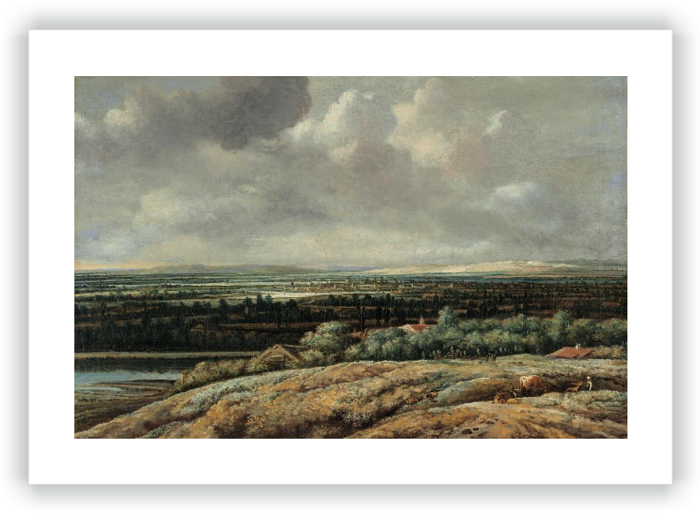 Panoramic Landscape With A City In The Background - Philips Koninck (800x585), Png Download