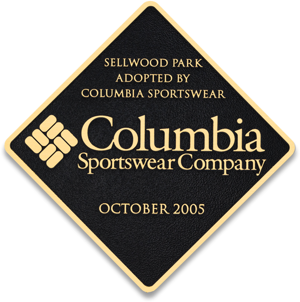 Thin Brass Plaque - Columbia Sportswear Company (800x600), Png Download