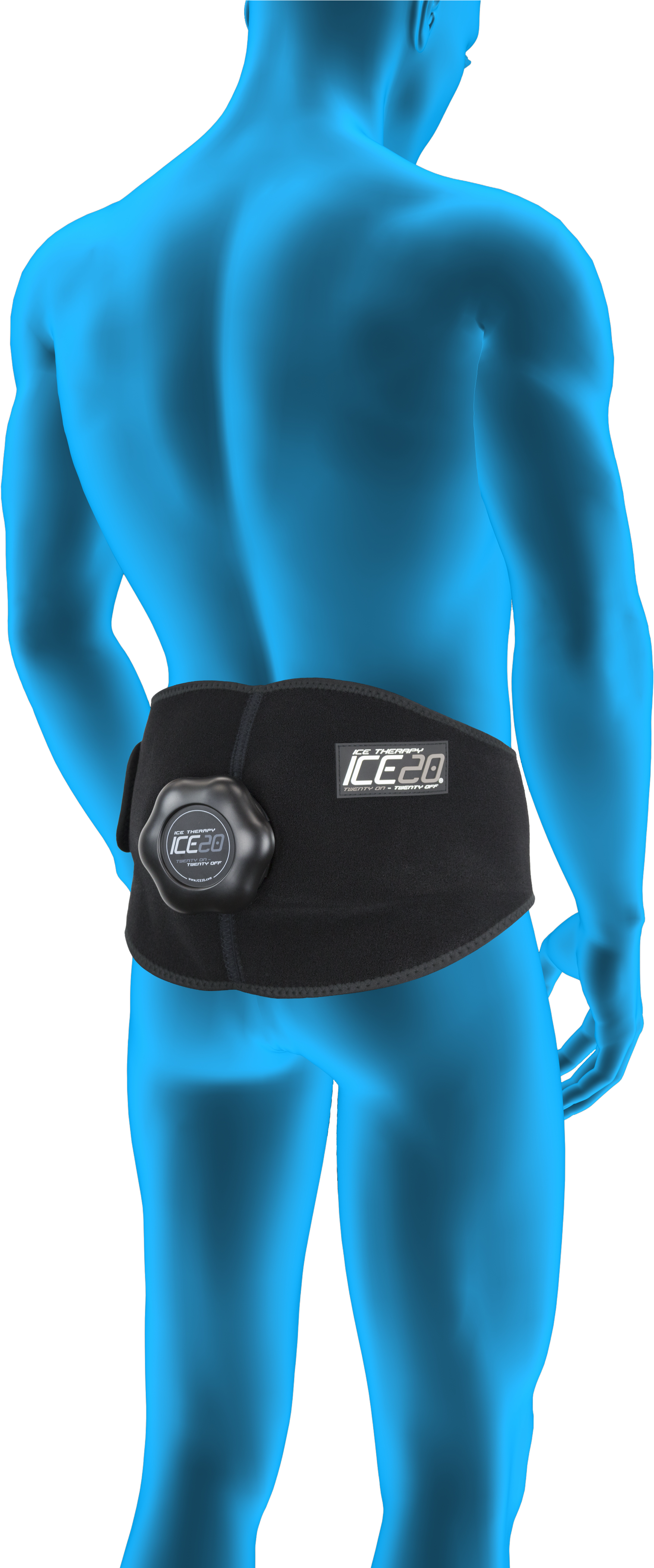 Ice20 Back Hip Blue Man Rgb New - Ice20 Back/hip Ice Therapy Wrap By Ice20 (2800x4200), Png Download
