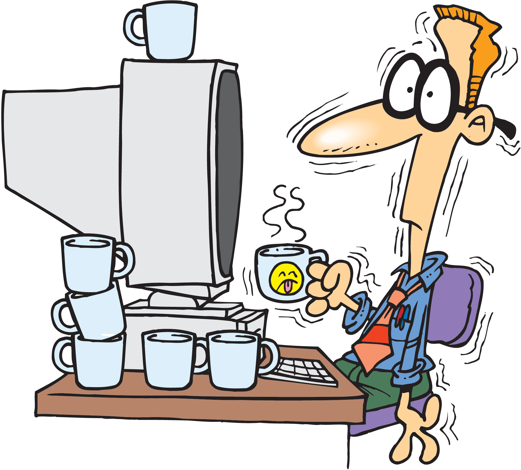 Две Чаши Кафе На Ден Е Причина Инконтиненция На Урината - Office Clipart (2000x1806), Png Download