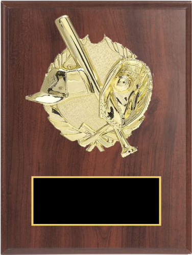 Cherry Finish Plaques W/ Gold Tone Wreath Reliefs (500x500), Png Download