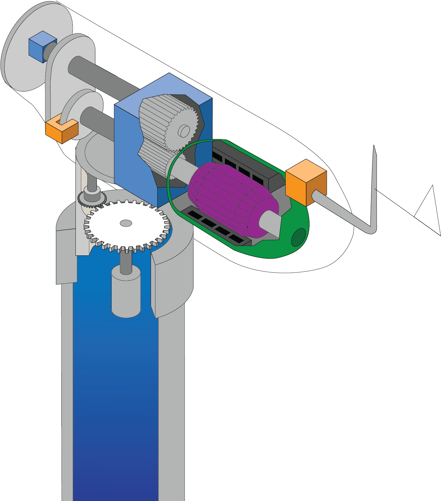 Blades - Do Wind Turbine Work Simple (1449x1636), Png Download