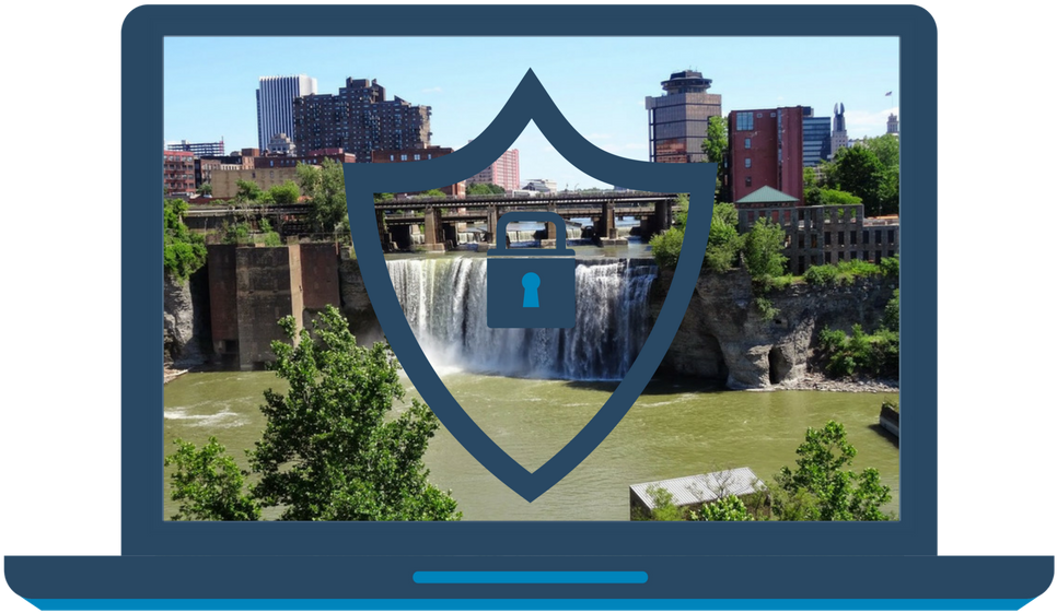 Rochester-cybersecurity - High Falls (1200x627), Png Download
