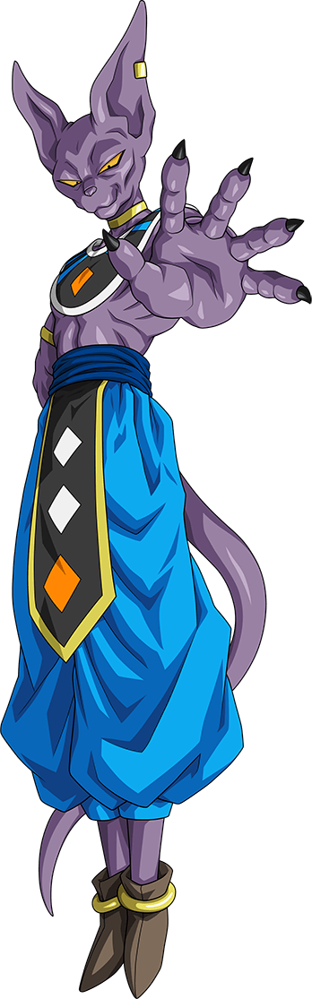 God Of Destruction Beerus - Drgon Ball Super Png (348x1115), Png Download