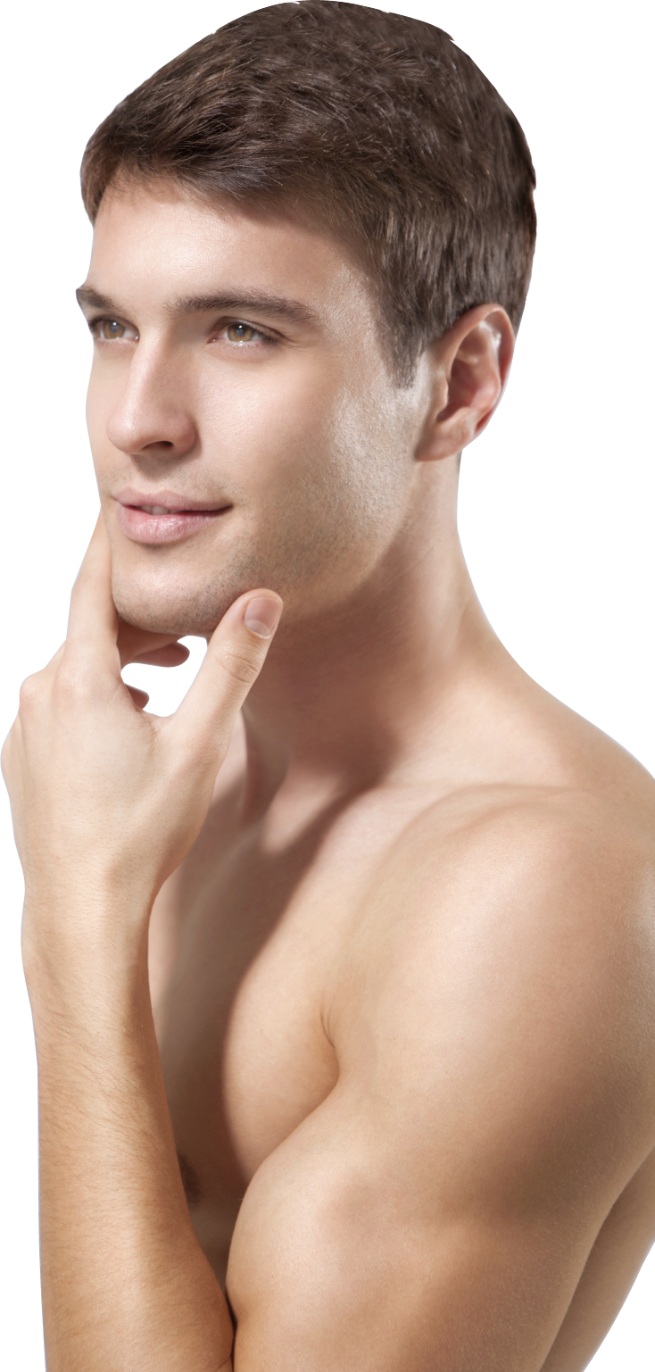 Man Face Png - Male Model Face Png (734x1537), Png Download