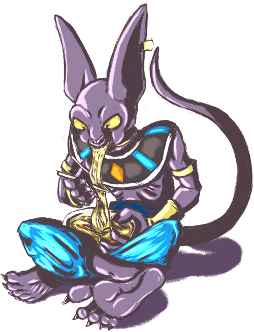 Hungry Beerus - Beerus Barefoot (700x700), Png Download