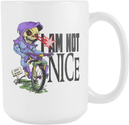I Am Not Nice Skeletor Motu White Coffee Mug 15oz - Skeletor (530x530), Png Download